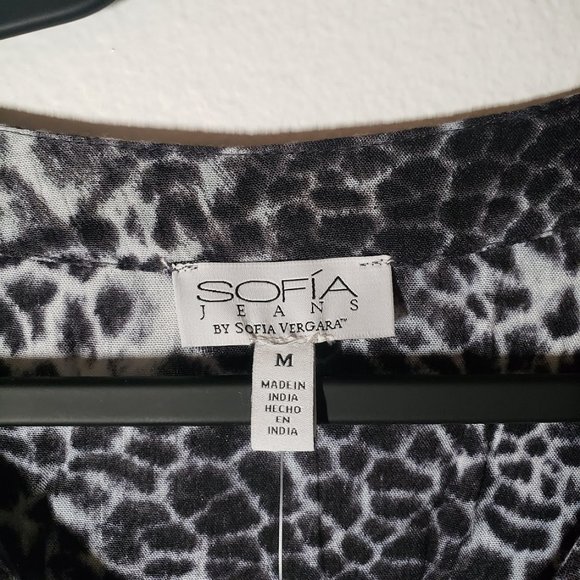 New Sofia Vergara Women's Short Sleeve Wrap Front Maxi Dress Size Medium M - Picture 7 of 9